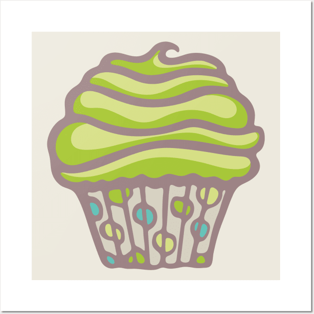 POLKA DOT CUPCAKE DREAMS Party Lime Green Buttercream Icing - UnBlink Studio by Jackie Tahara Wall Art by UnBlink Studio by Jackie Tahara